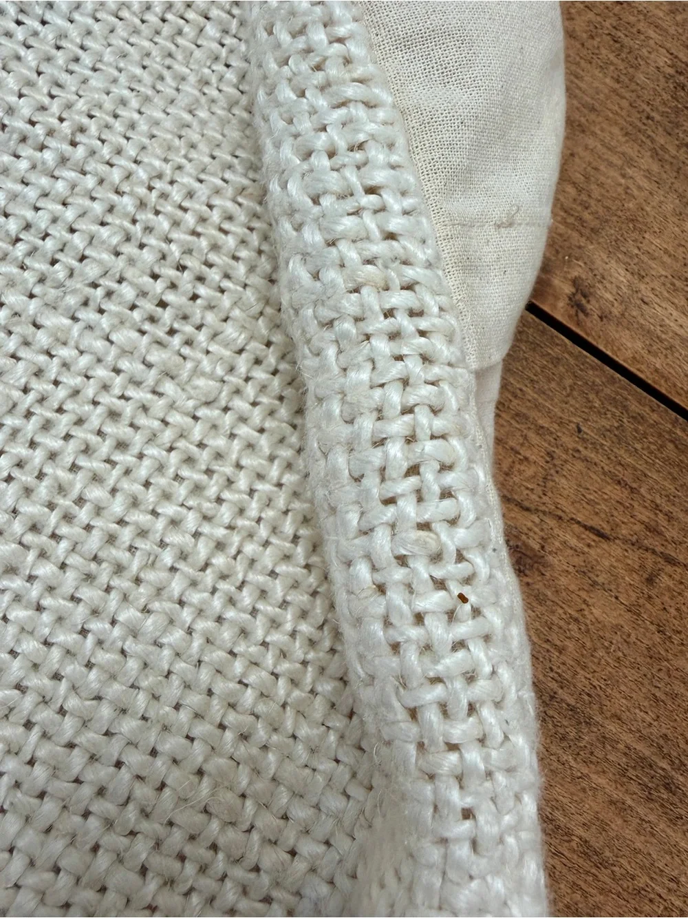 West Elm Two Tone Chunky White Linen Pillow Cover 20x20